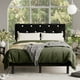 thumbnail image 1 of VERDALAY Estructura de cama tipo plataforma tamaño queen con cabecero tapizado en terciopelo/estructura de cama con botones de cristal y soporte de listones de madera. No necesita somier negro, 1 of 16