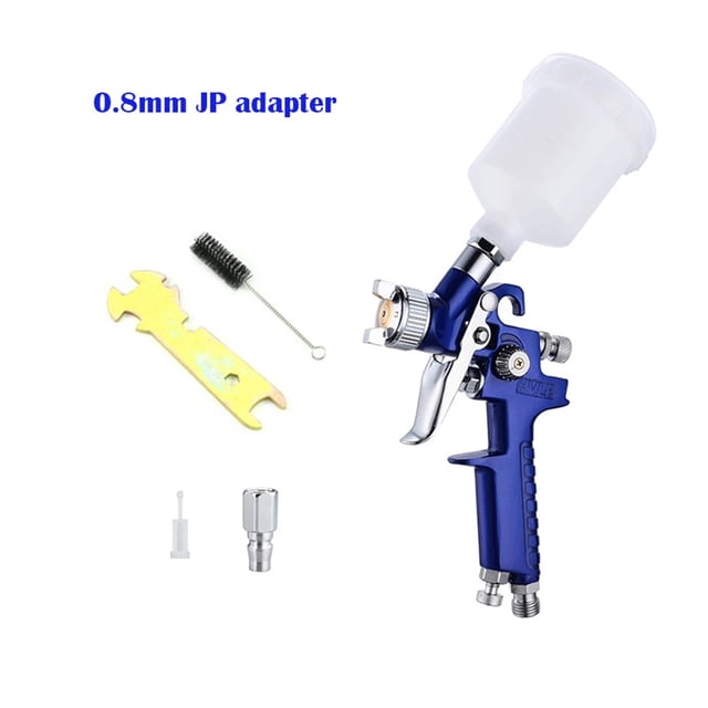 H2000 HVLP Mini Gravity Feed Spray Paint Gun, 125cc Cup Capacity ,Unique Blowing