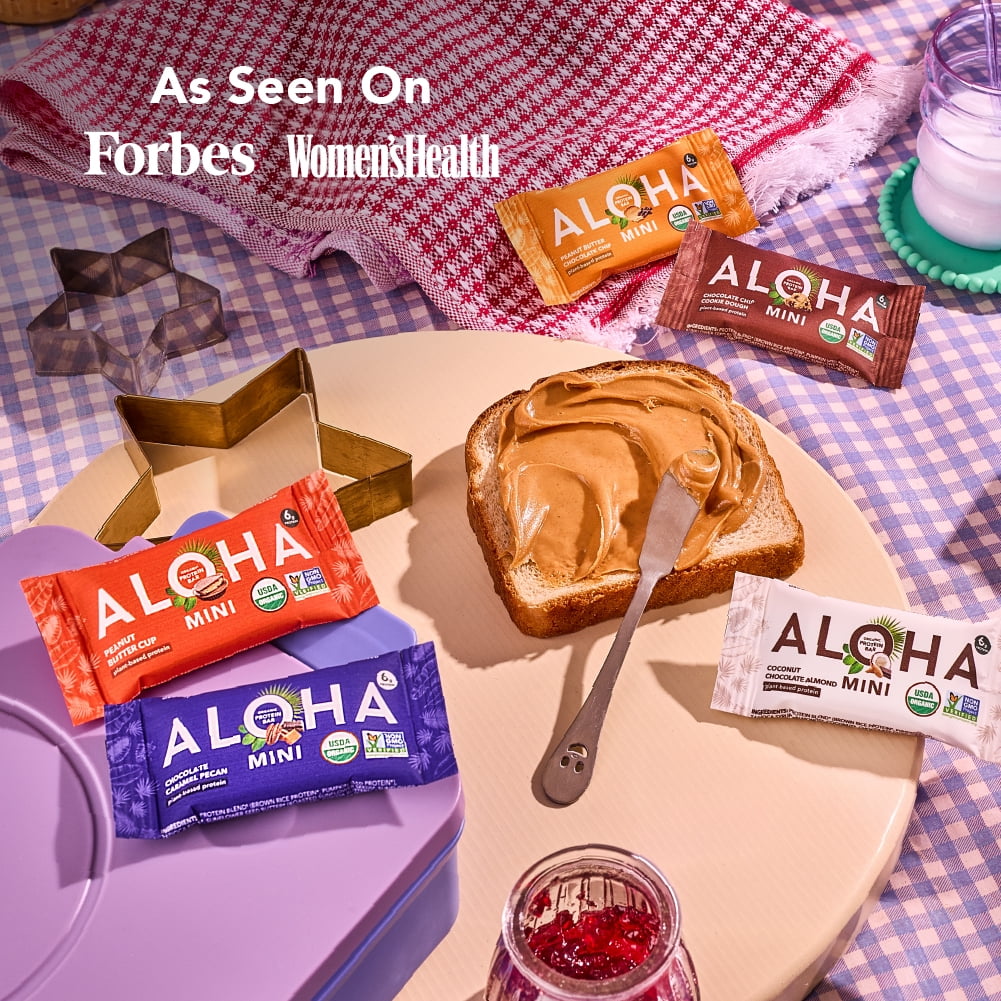 ALOHA, Plant Based Protein Mini Bars, Chocolate Caramel Pecan (Pack of 20)