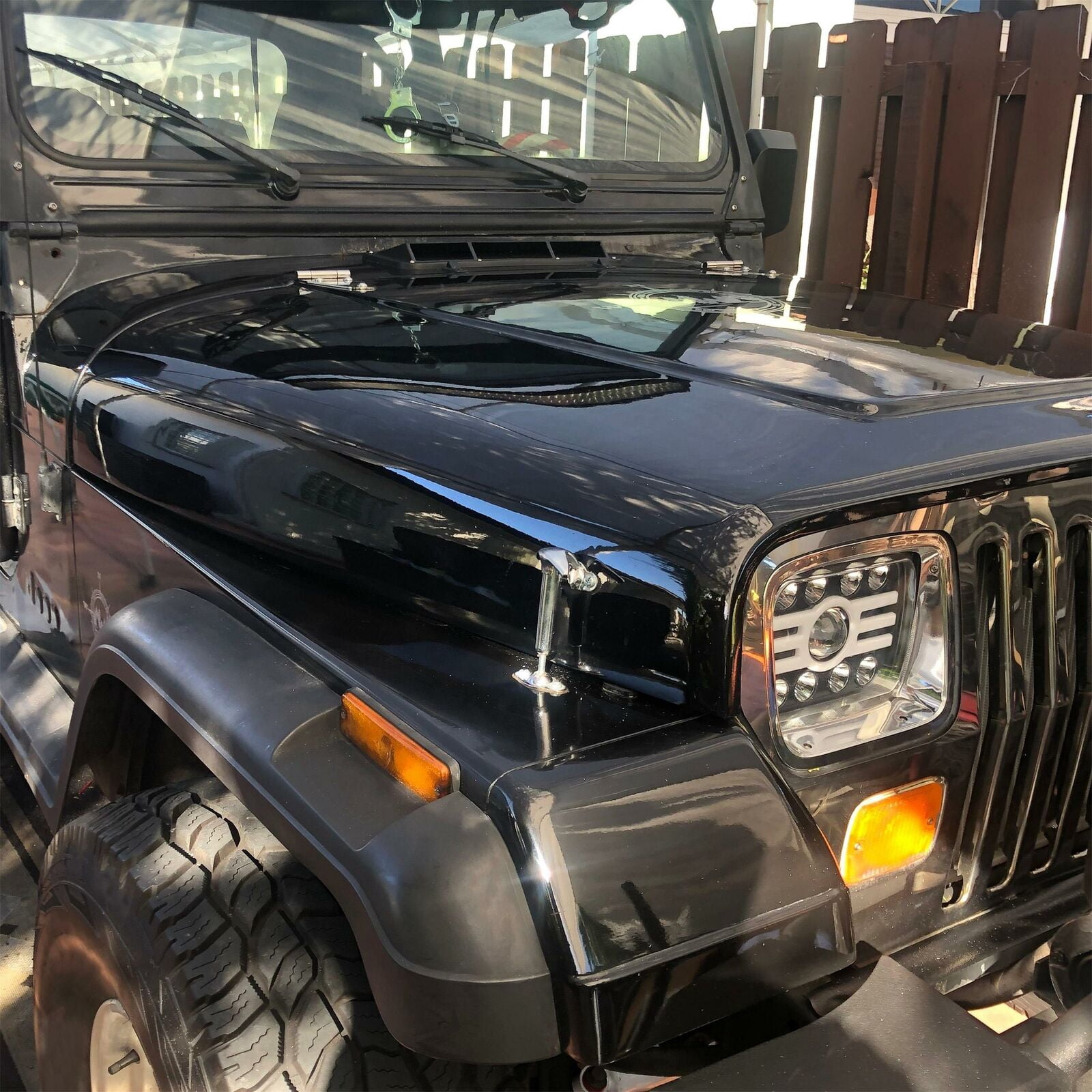 Kojem Hood Scoop Ram Air Cowl  Vent Scoop Ram Air Induction for Jeep CJ Wrangler YJ 1978-1995 Replaces 13307.01