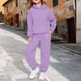 thumbnail image 2 of GiLiling Teen Girls 2 Piece Outfit Set - Bow Print Hooded Sweatshirt and Jogger Pants, Cute Casual Activewear, 2 of 4