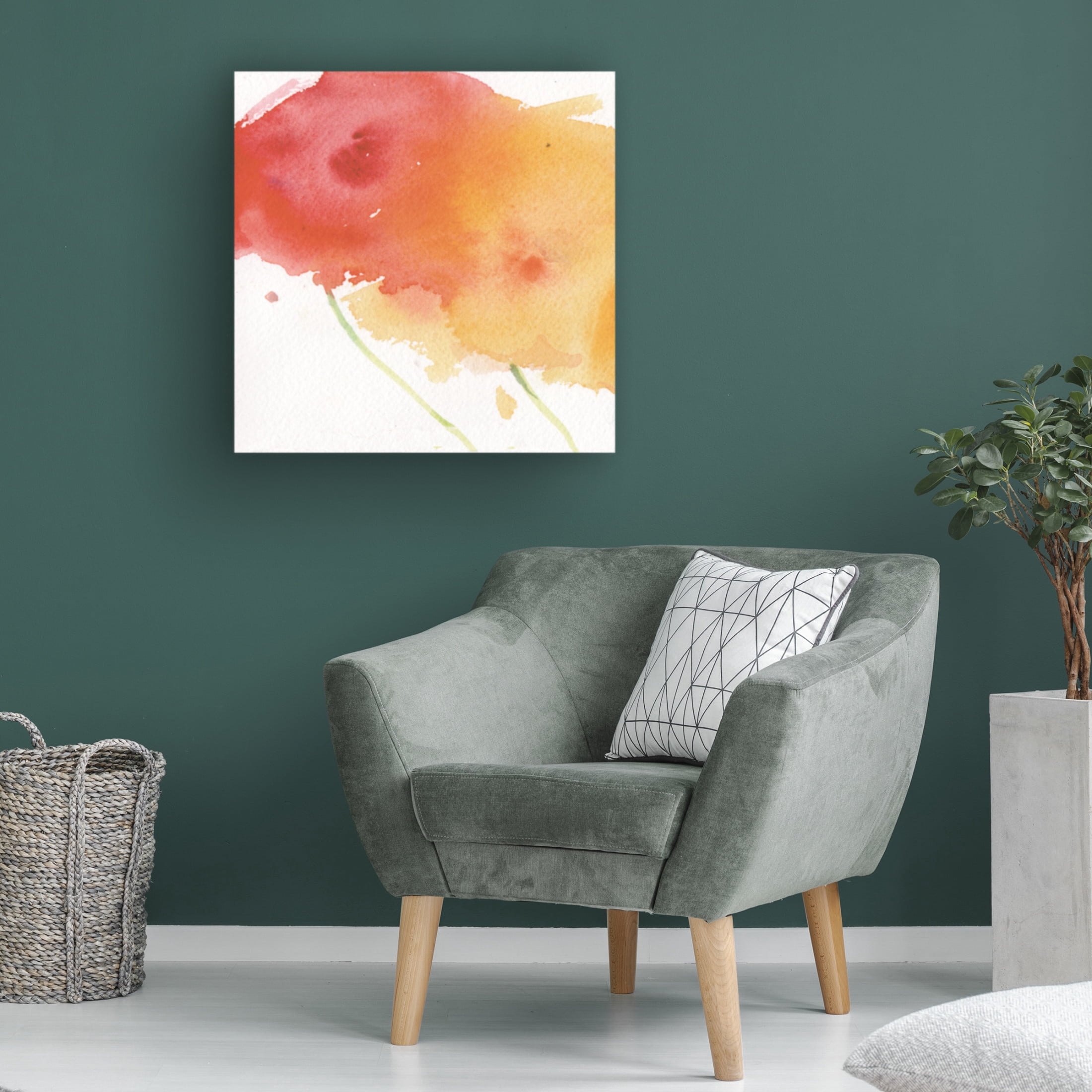 Canvas Wall Art - Sheila Golden 'Over the Rainbow 1' Wall Art for Living Room, Bedroom, or Office Décor by Trademark Fine Art - 14 x 14 Inches