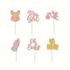 thumbnail image 2 of 24 Uds. De adornos for cupcakes, lazo con purpurina, vestido, botella, decoraciones for pasteles for revelar género, suministros for fiesta de cumpleaños, 2 of 2