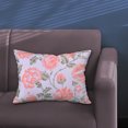 thumbnail image 6 of Throw Pillow Covers Pack of 2 for Living Room Table, Floral Printed Cushion Case, 14x20 inches - White Pink - Home Decor, 6 of 12
