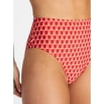 thumbnail image 4 of Time and Tru Women's and Women's Plus Size High Waist Geo Print Bikini Bottoms, Sizes XS-3X, Family Swim, 4 of 5