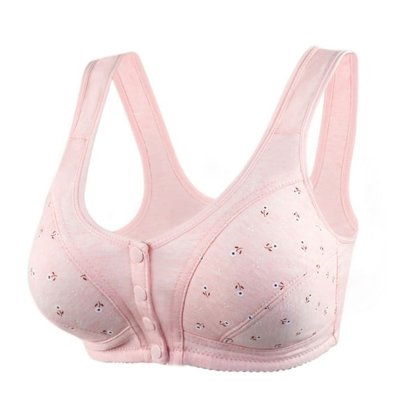 asdoklhq Bras for Women Plus Size Clearance Women's Adjustable Sports Front Closure Extra-Elastic Breathable Lace Trim Bra