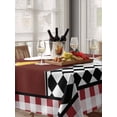 thumbnail image 6 of Fat Chef Table Cloth, Red Gourmet Kitchen Red Black Buffalo Plaid Waterproof Tablecloth for Rectangle Tables, Reusable Washable Fabric Table Cover for Restaurant Kitchen Dining Tables 60"x84", 6 of 6