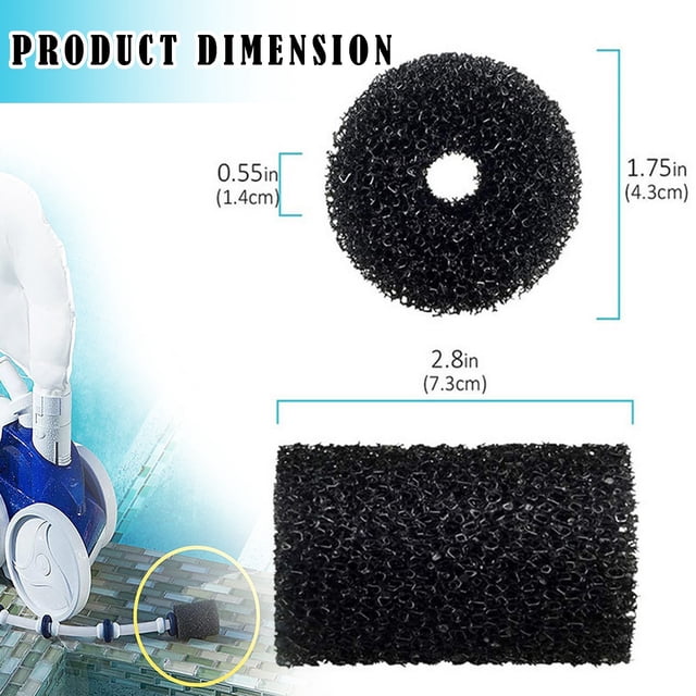 Pool Cleaner Tail Scrubber Replacement, Sweep Pool Cleaner Parts, Black Backup Filter Accessory, Compatible Scrubber for Multiple Pool Cleaner Models,1 Pcs