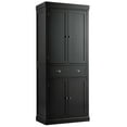 thumbnail image 2 of Gymax Freestanding Kitchen Cabinet Pantry Cupboard w/Adjustable Shelves Black, 2 of 9