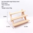 thumbnail image 2 of destyer 3 Layers Wood Jewelry Holder Stand Showcase Earrings Card Storage Rack, 2 of 7