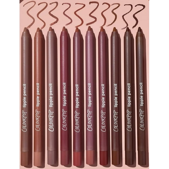 Set de lápices Lippie Colourpop Truth or Bare, 10 delineadores Nude
