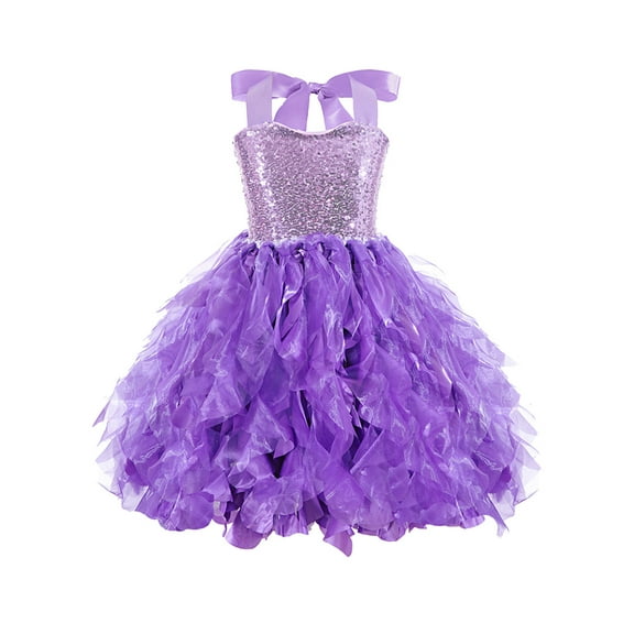 OSOLU Toddler Kids Girls Historical Tulle Dress Princess Outfits Trendy Dailywear, 6-8 Years