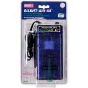 Penn-Plax Silent-Air X5 Aquarium Air Pump – Double Outlet – Blue – up to 75 Gallons