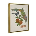 thumbnail image 3 of Stupell Industries Florida State Mockingbird Detailed Orange Blossom Pattern Graphic Art Metallic Gold Floating Framed Canvas Print Wall Art, Design by Valentina Harper, 3 of 5
