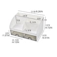 thumbnail image 3 of relayinert Makeup Organizer Open Wide Application Fluent Line Sundries Makeup Products Storage Box Desktop White 1Set, 3 of 6