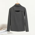 thumbnail image 4 of Wowcloth Women's Velour High Neck Long Sleeve Shirt, Loose Fit and Slimming, Versatile Base Layer for Casual and Everyday Wear, 4 of 5