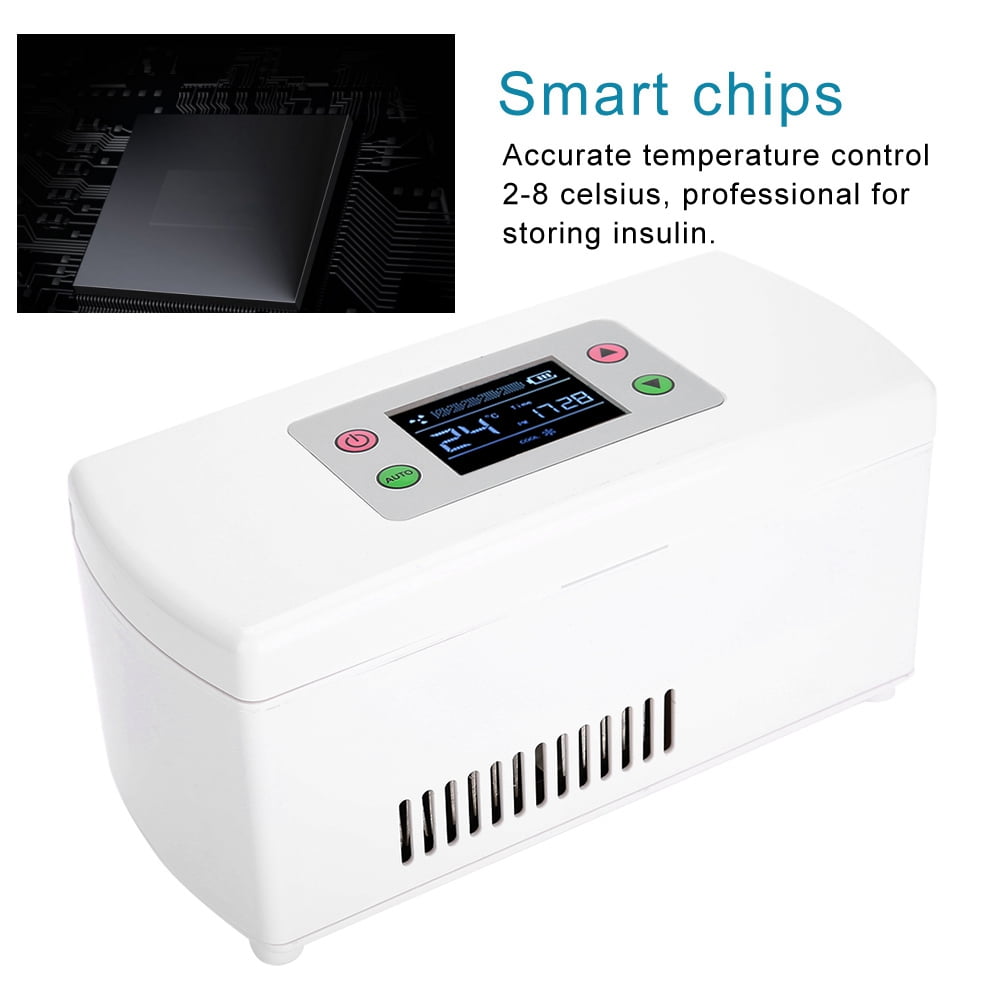 Qiilu Insulin Cooler,Portable Insulin Refrigerator Cooler Medical