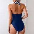 thumbnail image 4 of Yammkia Womens Bathing Suits Tummy Control Women's Tummy Control One Piece Swimsuit Ruffle Bathing Suit Ruched Slimming Swimwear(Navy,S), 4 of 7