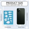 thumbnail image 2 of 2 Styles Jewelry Shape Template Reusable Acrylic Leaf Diamond Round Leaves Cutouts Cutting Stencil Leather Earring Lapidary Templates for Drawing Earrings Making Jewelry DIY Craft 13x9cm, 2 of 9