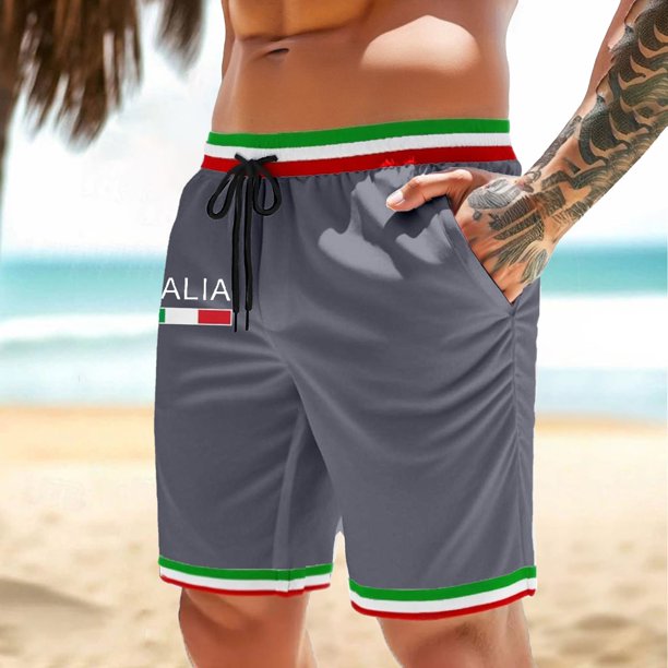 WILLBEST Pantalones Cortos Casuales para Hombre, para Uso Diario, Ocio y Compras, Diseño Elegante con Estampado de Letras, Tejido Elástico Cómodo para Los Días de Verano.