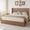 Natural Wood2, variant on HMYG King Lift-Up Storage Wooden Platform Bed with Grooved Design, Oak