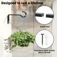 thumbnail image 3 of 2 Pack Outdoor Iron Plant Hangers for Plants, Heavy Duty Plant Brackets with Metal Plant Hooks,6 Inch, 3 of 9