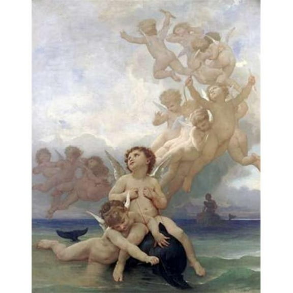 The Birth of Venus Poster Print by William-Adolphe Bouguereau, 11 x 14 - Small