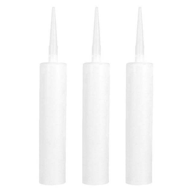 3 tubos de sellador de calafateo vacíos, tubos de sellador rellenables.