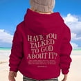 thumbnail image 4 of LIUJUNSHOP Boys Girls Christian Hoodies Long Sleeve Bible Verse Graphic Hooded Sweatshirt with Pockets Kids Pullover Tops Red 5-6 Years, 4 of 7