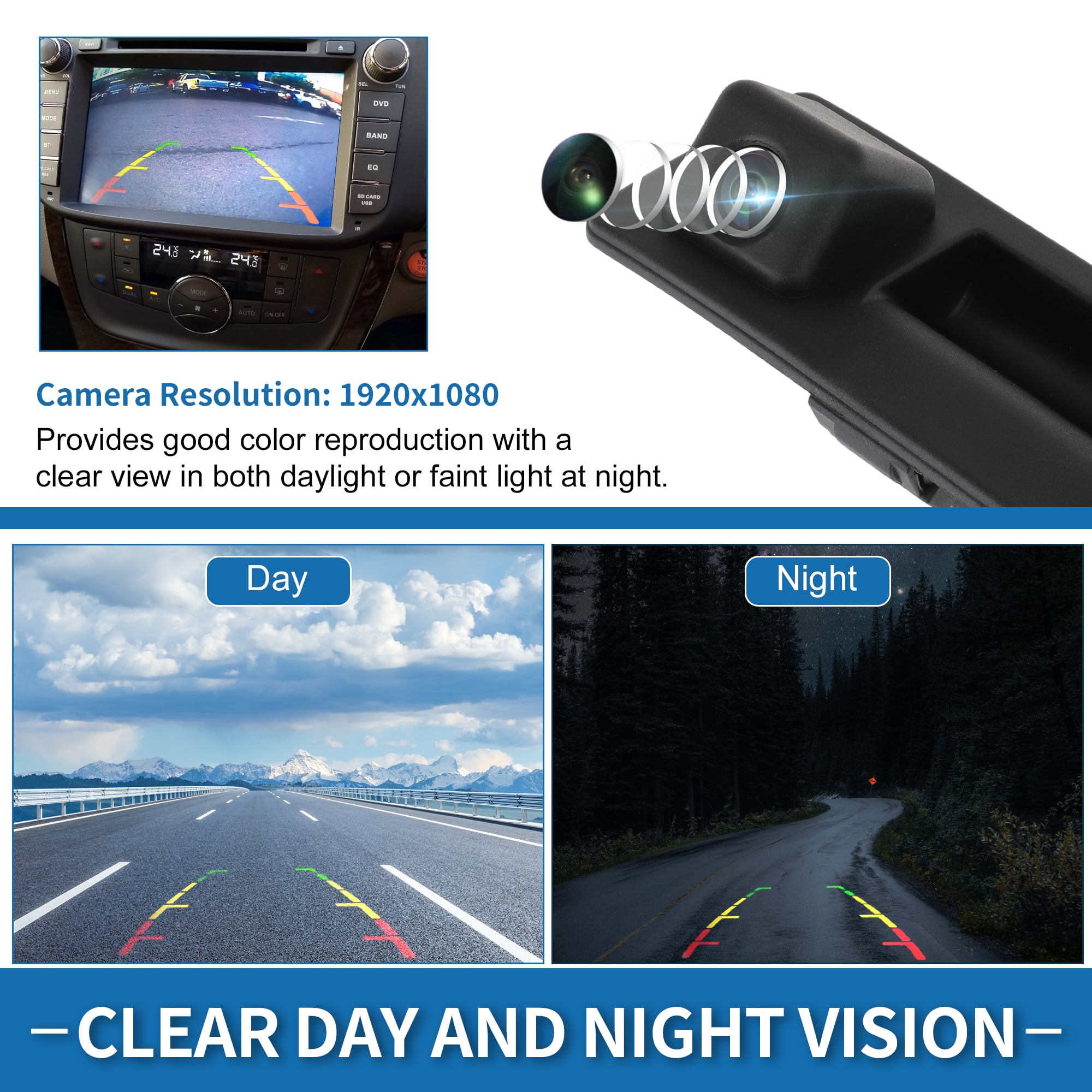 Unique Bargains Tailgate Handle Rear View Camera for Audi A4 A5 A6 A7 Q3 Q5 S4 RS5 S6 S7