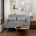thumbnail image 7 of Walsunny 49" Loveseat Sofa Couch, 2-Seat Fabric Upholstered Sofa with 2 Removable Pillows, Modern Loveseat Couch, Wood Leg, Light Grey, 7 of 7