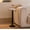White and Black, variant on SolaceHue Pedestal Small End Table, Wooden Side Table with Traditional Tray Top for Drinking, Farmhouse Round Bedside Tables for Living Room, Espresso