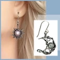 thumbnail image 4 of 2021 Wholesale Bohemia Sun And Moon Earrings Silver Color Crystal Drop Earrings Women Female Boho Fashion Jewelry Gift For Her, 4 of 10