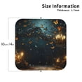 thumbnail image 2 of Saiise Magical Library Butterfly Night Print 4 Pcs Leather Coasters for Drinks Coaster Sets Drink Table Cup Coasters for Living Room Kitchen Coffee Decor-Square, 2 of 6