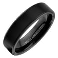 thumbnail image 2 of Metals Jewelry Men's / Women's Stainless Steel Black Plated Pipe Style Wedding Band Brushed Finish 6mm Ring Size 11, 2 of 6