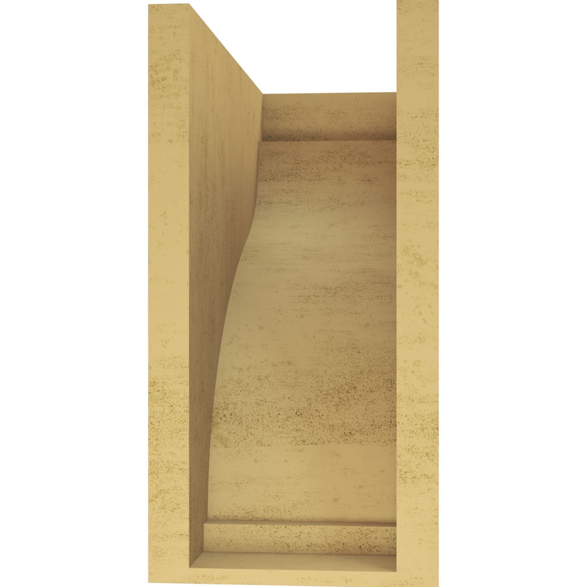7"W x 14"D x 14"H Classic Helena Rough Cedar Woodgrain TimberThane Corbel, Primed Tan