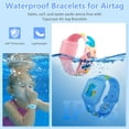 thumbnail image 3 of V-MORO 2 Pack AirTag Bracelet for Kids with Waterproof Cute Cartoon Dinosaur Air Tag, Blue 2 Total Count, 3 of 8
