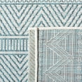 thumbnail image 5 of SAFAVIEH Courtyard Altan Geometric Indoor/Outdoor Runner Rug, Ivory/Turquoise, 2'3" x 8', 5 of 6