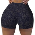 thumbnail image 2 of Saiise Beautiful Roses Print Workout Shorts for Women Seamless Soft Smooth Gym Yoga Scrunch Active Shorts-Small, 2 of 8