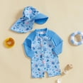 thumbnail image 2 of Traje de baño Engofs A4 azul para niños pequeños con gorro, 2 of 7