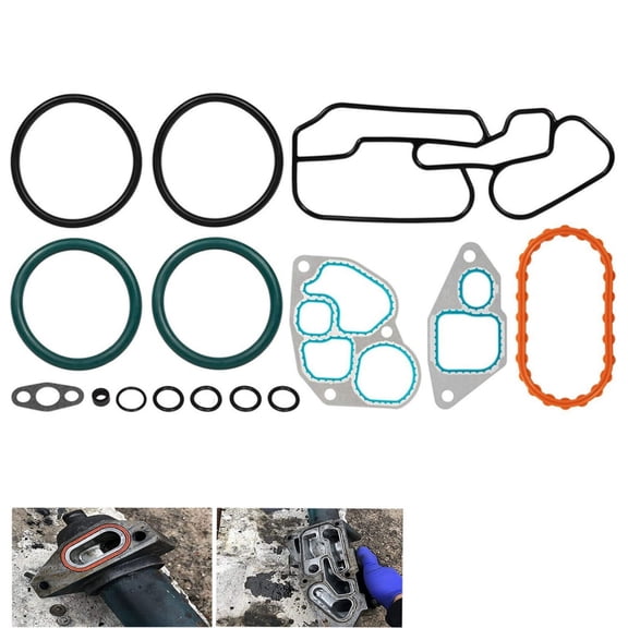 for 1823182C95 Navistar International DT466E Engine Oil Cooler Gasket Kit 431270