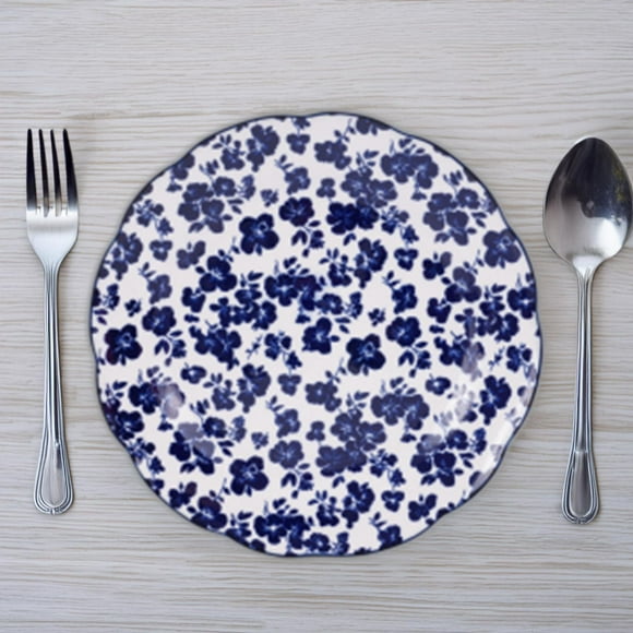 Mainstays 7.5" Pad printed salad plate wave shape