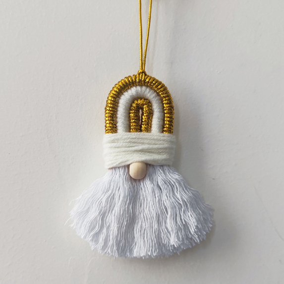 1pc/lotChristmas Santa Claus Hanging Pendant,Woven Xmas Santa Claus Hanging Pendant with Cloth Tassel Beard,Christmas Tree Pendant for Party Holiday Festival Home Decoration(5.9*1.57in)