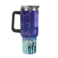 thumbnail image 4 of Kpop BTS 40 Oz Tumbler with Handle And Straw, Vacuum Insulated Stainless Steel Double Wall Water Bottle Travel Coffee Mug, Gifts for Women Boys Girls, 4 of 8