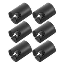 Hytrove 6Pcs Trampoline Enclosure Pole Caps for Professional Replacement in Black Plastic