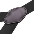 thumbnail image 3 of Buyless Fashion Satin Twill Formal Mens 2 Pack Suspenders - 48" Adjustable 6 Clip Y Back - 1 1/4" Leather End - 5143-2-Black, 3 of 7