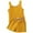 Yellow, variant on Otqutp Kids Birthday Bodysuits Summer Boys and Girls Solid Color Sleeveless Round Neck T Shirt Casual Tie Shorts Two Piece Suit Spring Summer Set