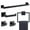 Black, variant on 5 Pieces Bathroom Hardware Accessories Set Towel Bar Set Wall Mounted