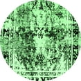 thumbnail image 1 of Ahgly Company Indoor Round Abstract Emerald Green Modern Area Rugs, 8' Round, 1 of 4