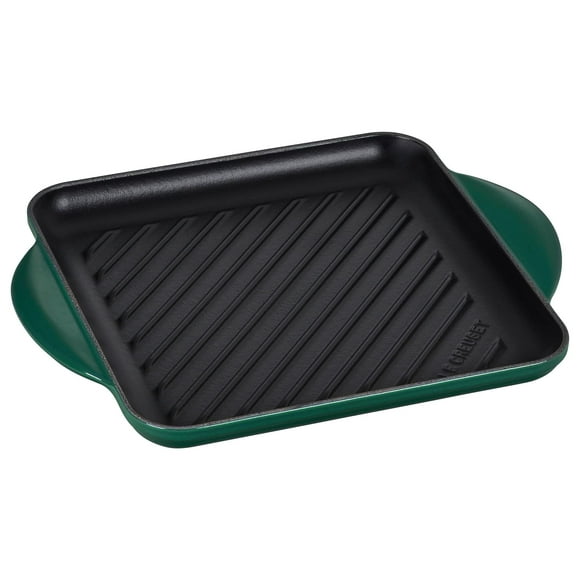 Le Creuset Enamaled Cast Iron Square Grill, 9.5", Artichaut